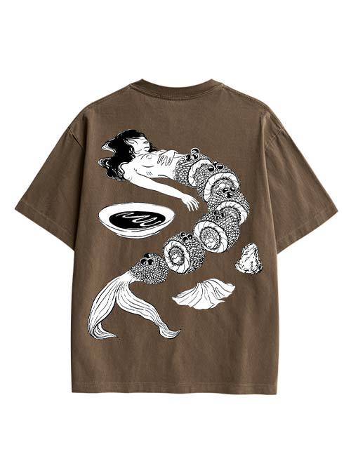 Human Sushi Slices  Double Sided Print Washed TShirt