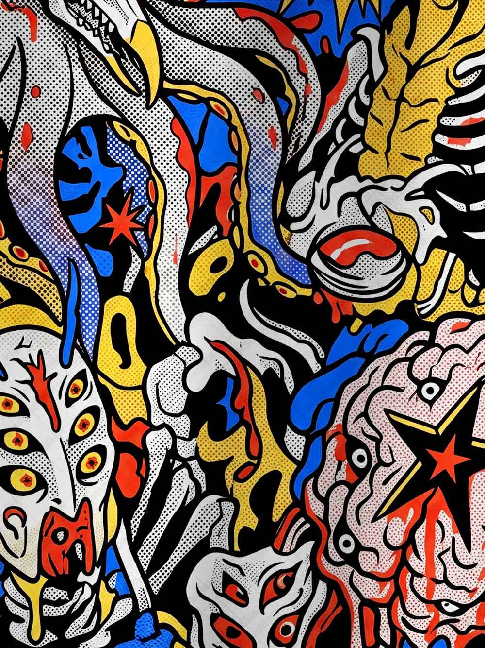 Monsterverse Abstract Eco Oversized Graphic Tees