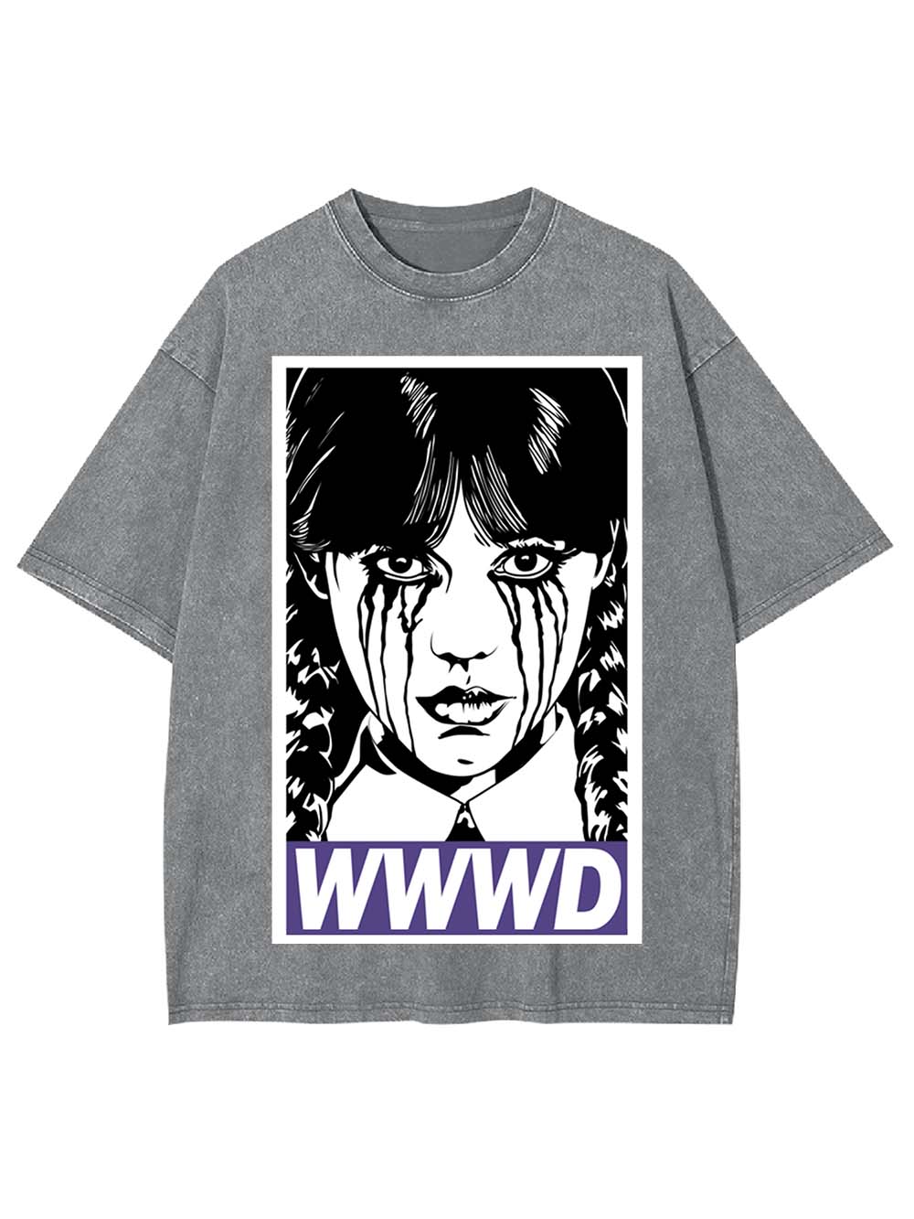 Braided Girl Washed Tshirt