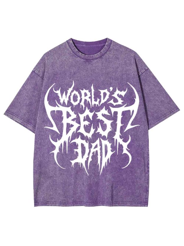 World's Best Dad Washed Tshirt