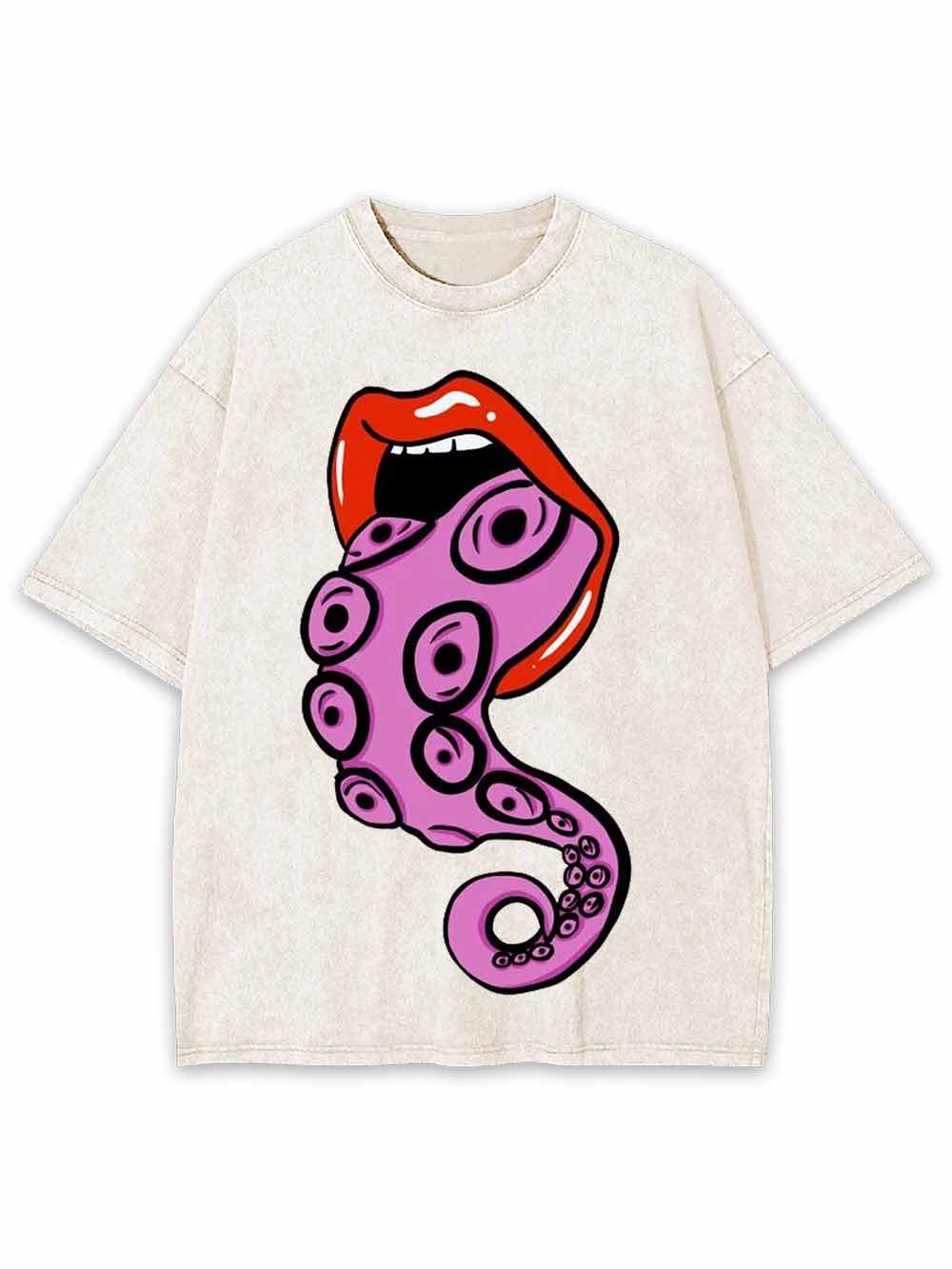 Octopus Tongue Washed Tshirt