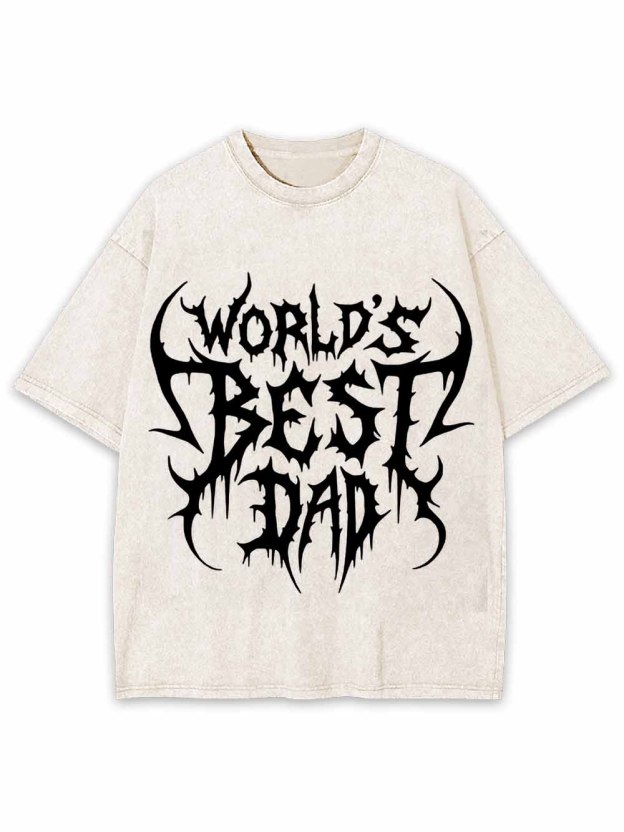World's Best Dad Washed Tshirt