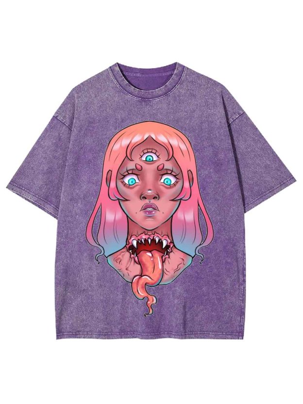Triple Eye Witch Washed Tshirt