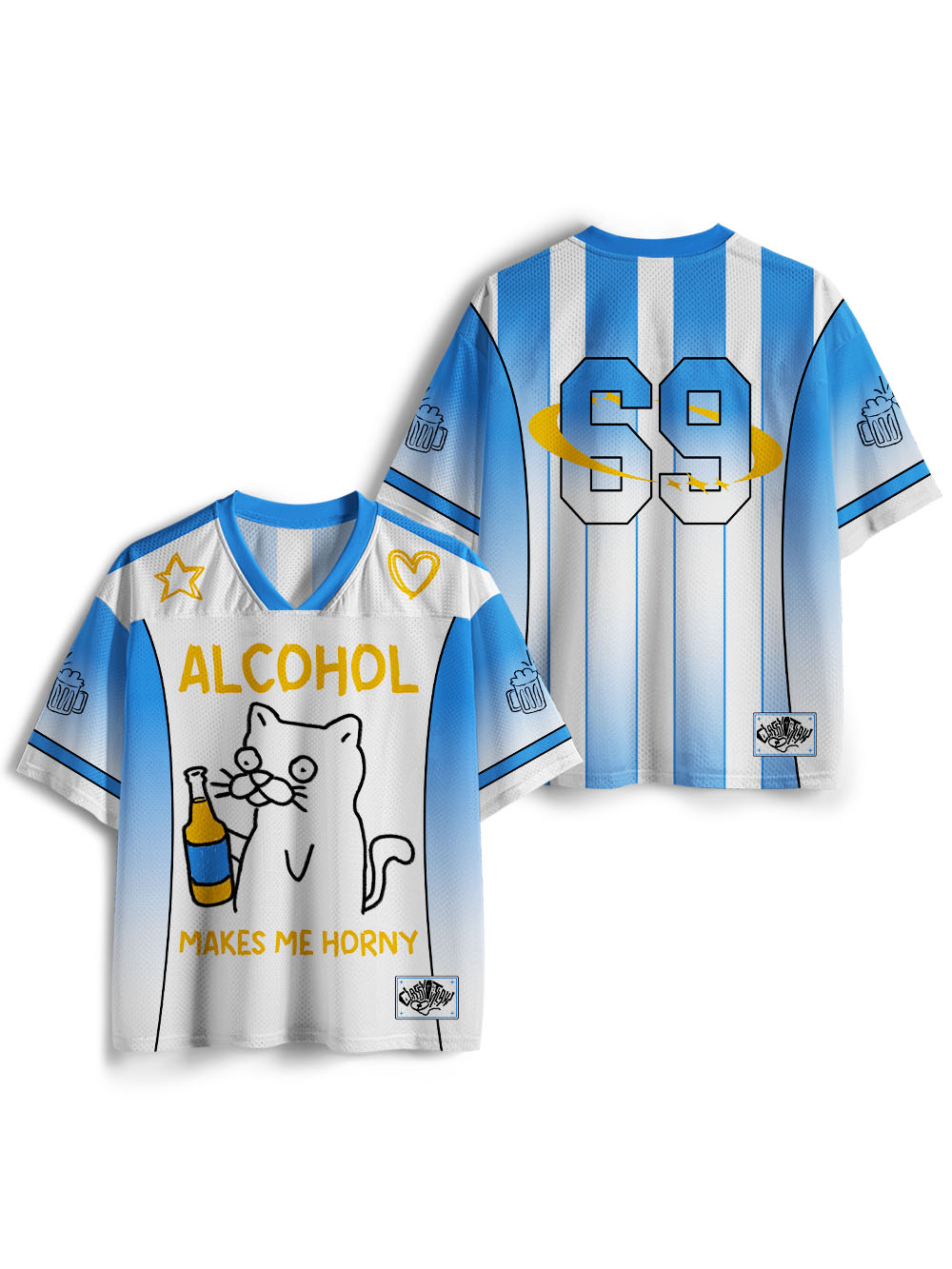 ALCOHOL MAKES ME HORNY MESH JERSEY