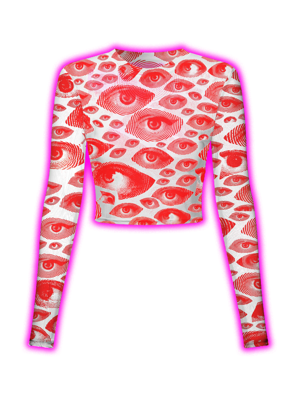 RED EYE STAMP MESH TOP