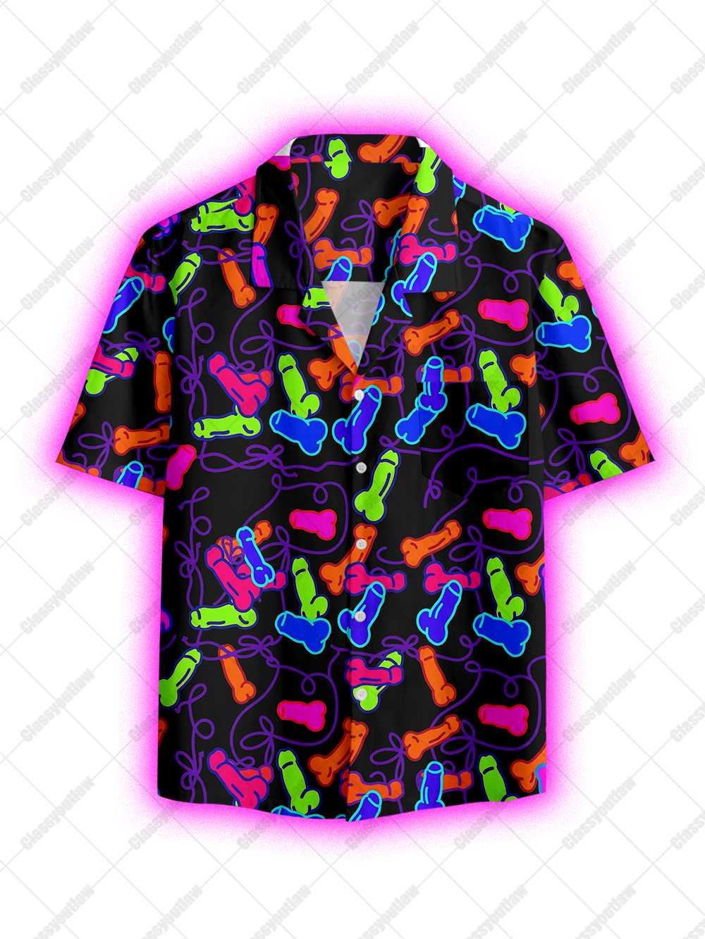 NEON TOYS BUTTON UP POCKET SHIRT