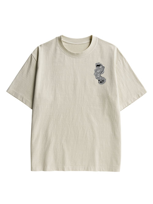 Tentacle Double Sided Print Washed TShirt