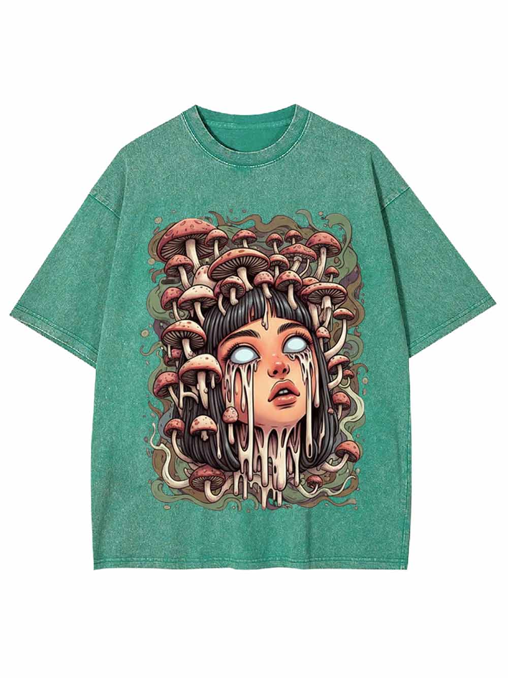 Psychedelic Mushroom Goddess Washed Tshirt