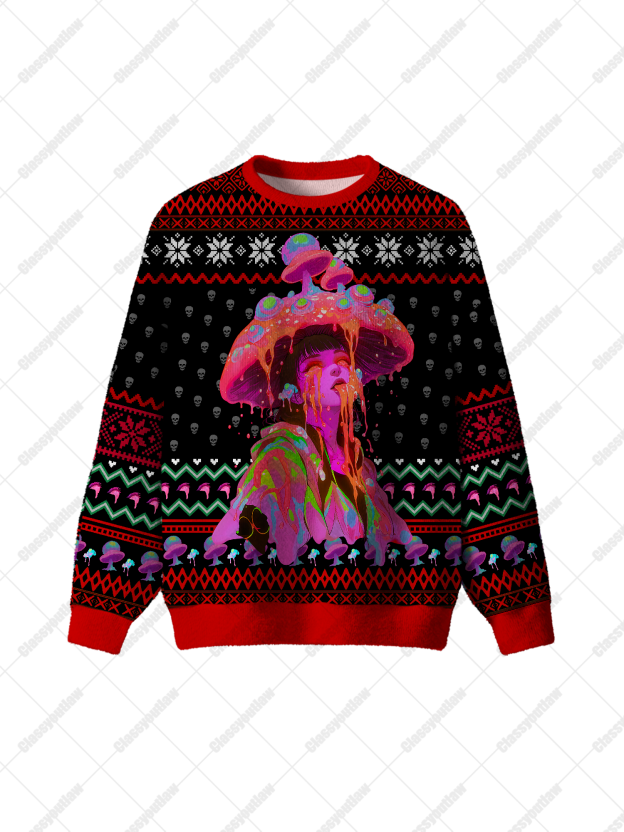 Mushroom Trance Sweater UGLY CHRISTMAS SWEATSHIRT