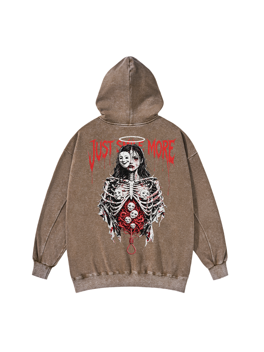 MASKED AGONY WASHED HOODIE