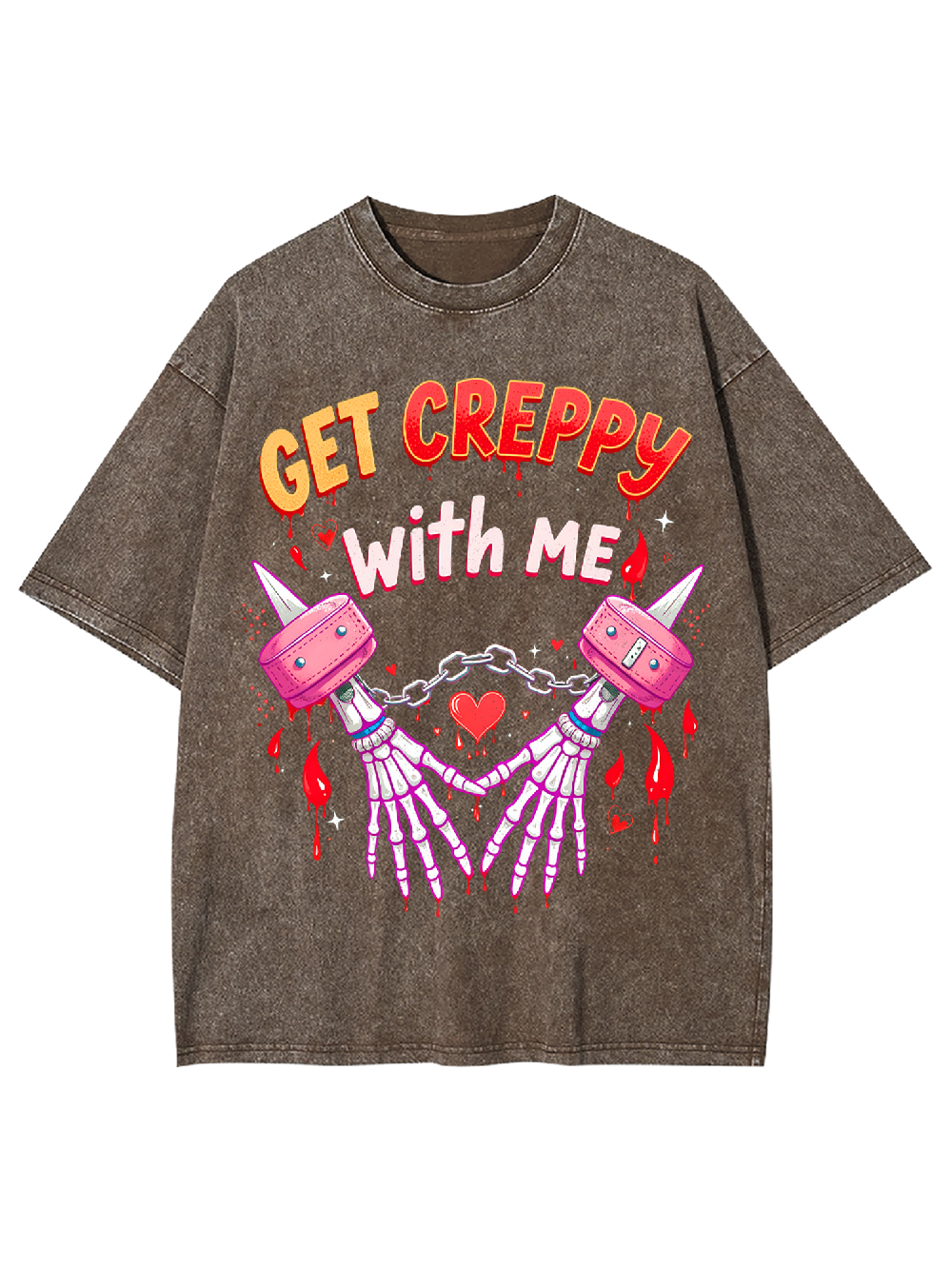 Get Creepy With Me Washed Tshirt