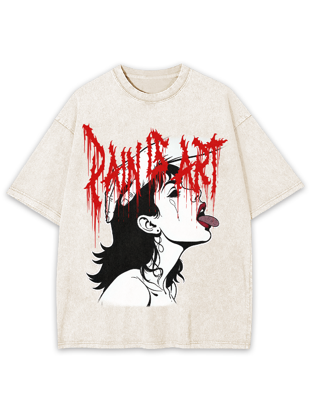 Pain is art Washed Tshirt