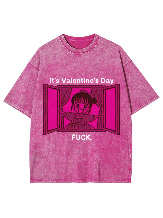 It's Valentine's Day Washed Tshirt