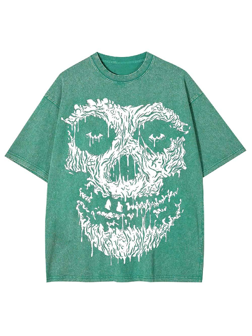 Dissolving Skull Washed Tshirt-ClassyOutlaw Sale