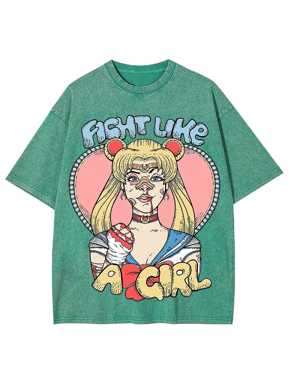 Ficht Like A Girl Washed Tshirt