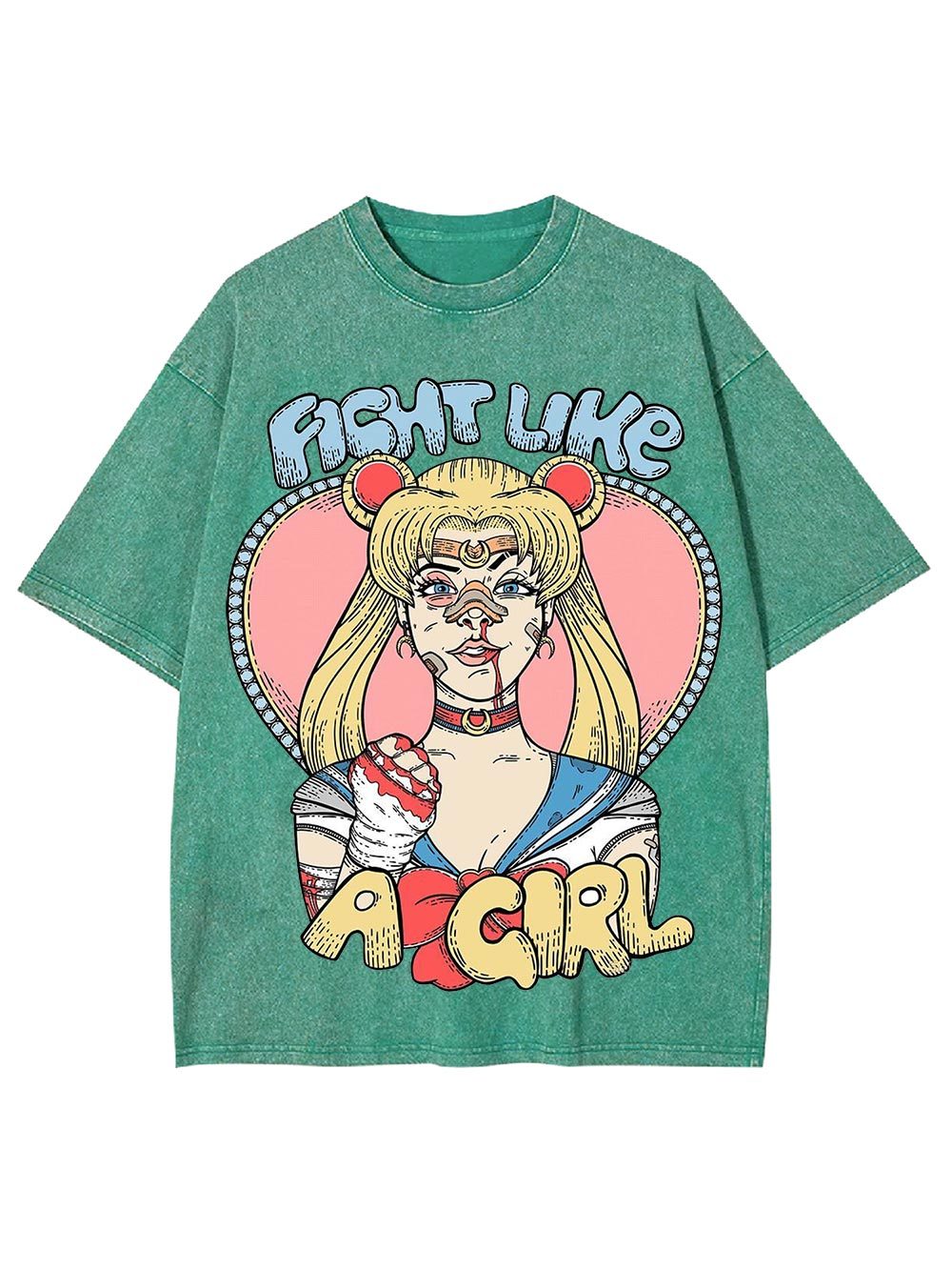 Ficht Like A Girl Washed Tshirt