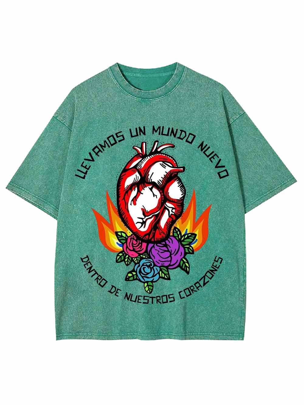 CORAZON FLOR WASHED TSHIRT