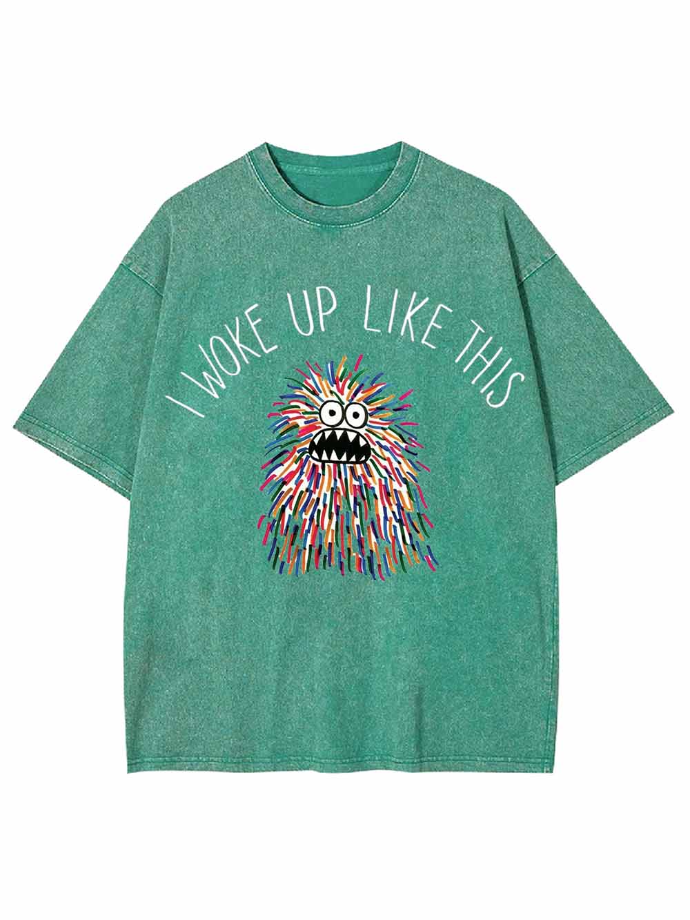 COLORFUL MONSTER WAKE UP WASHED TSHIRT