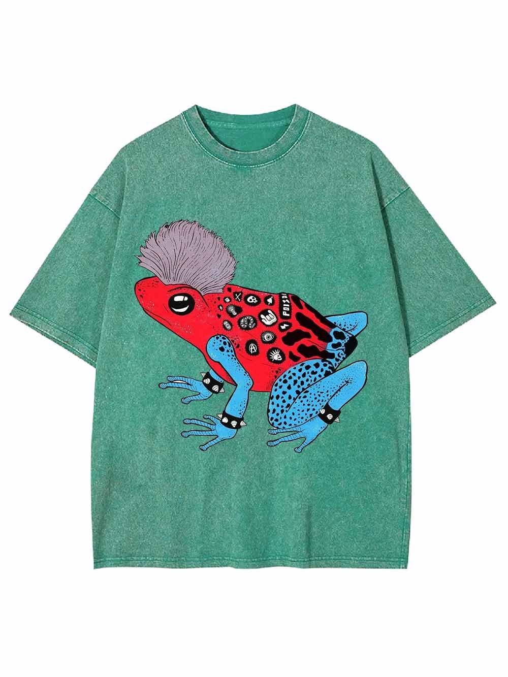 COLORFUL FROG WASHED TSHIRT