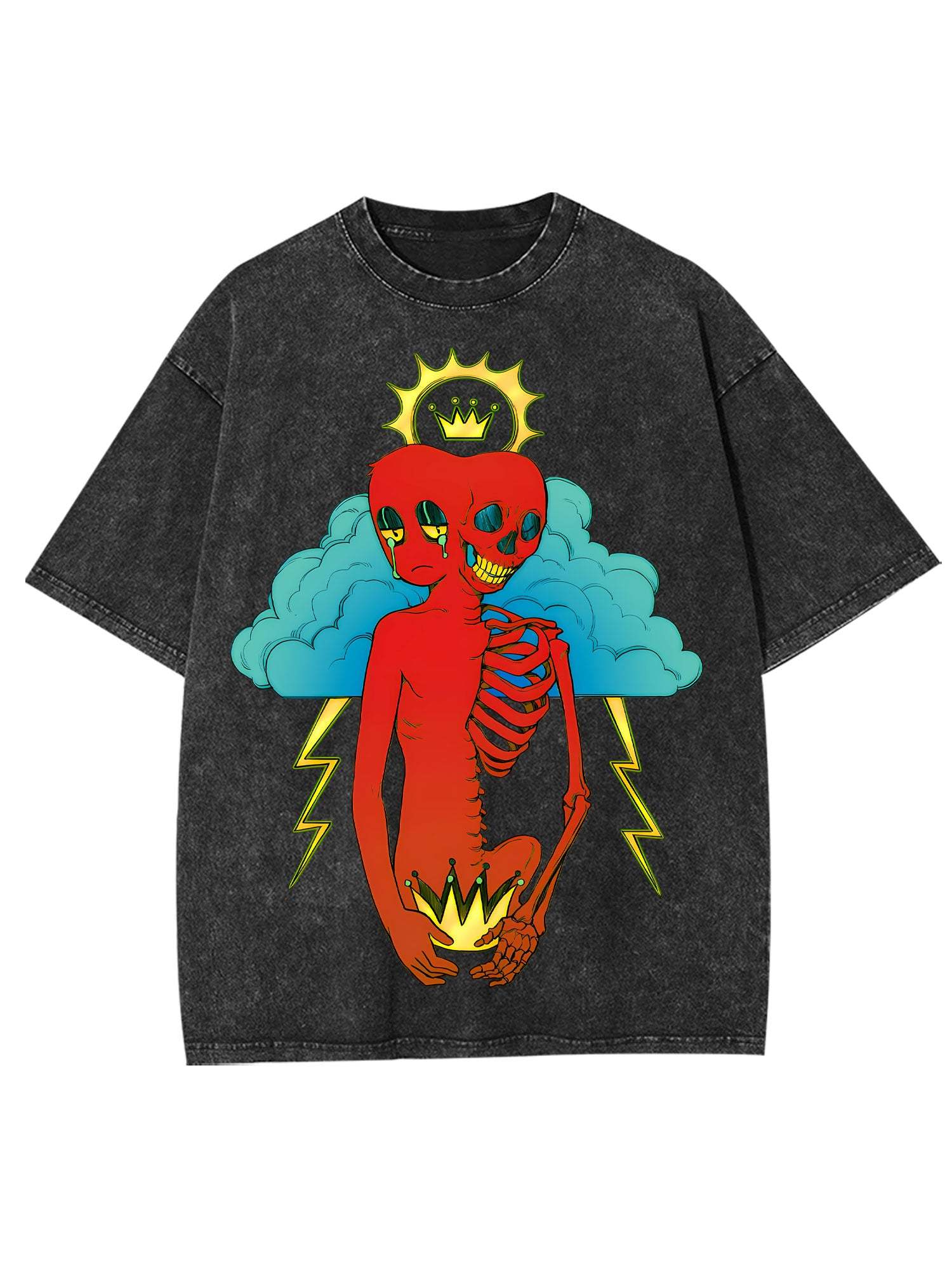 Duality Of The Crown Washed Tshirt-ClassyOutlaw Sale