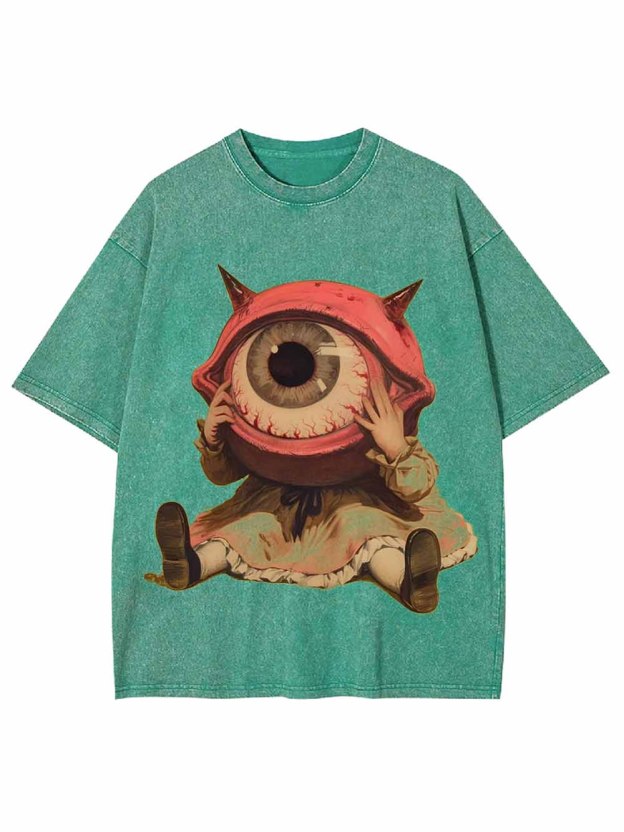 BIG EYE WASHED TSHIRT