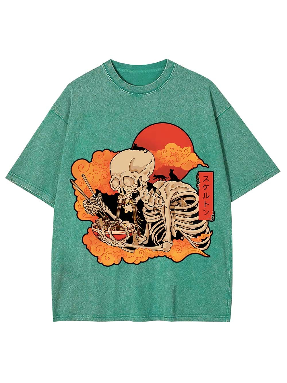 Ramen Skeleton Washed Tshirt