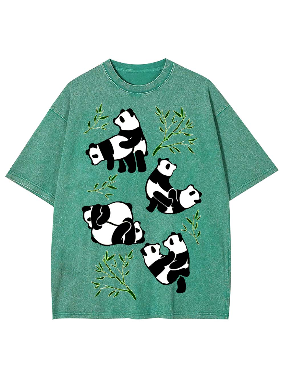 Playful Pandas and Bamboo Washed Tshirt