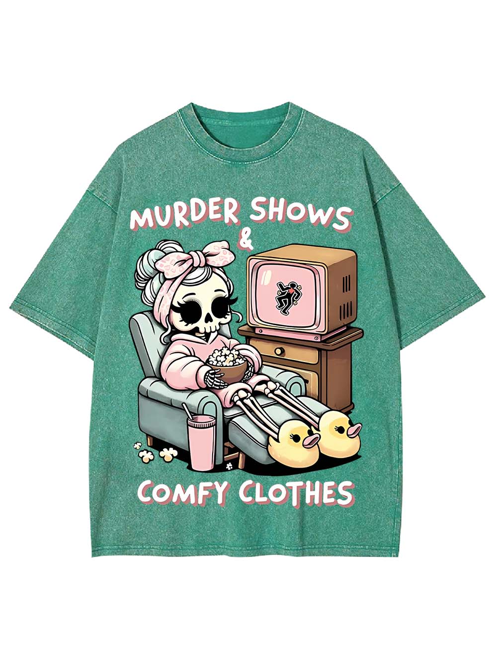 Murded Shows Comfy Clothes Washed Tshirt