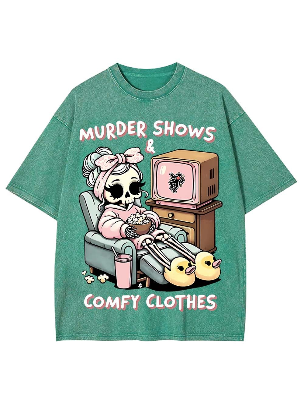 Murded Shows Comfy Clothes Washed Tshirt