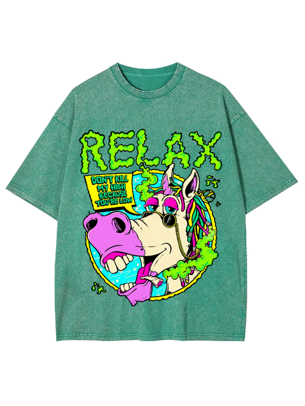 Relax and Stay High Washed Tshirt