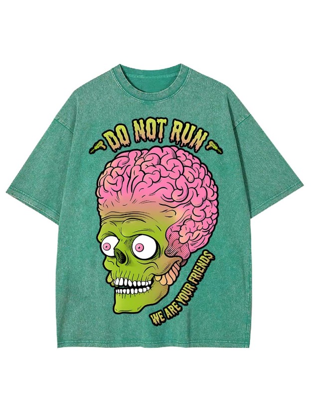 DO NOT RUN WE ARE YOUR FRIENDS WASHED TSHIRT