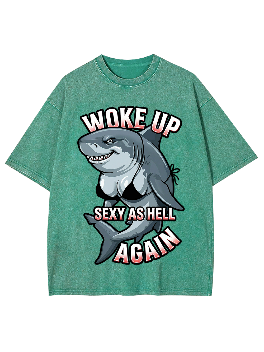 WOKE UP SEXY AS HELL AGAIN Washed Tshirt