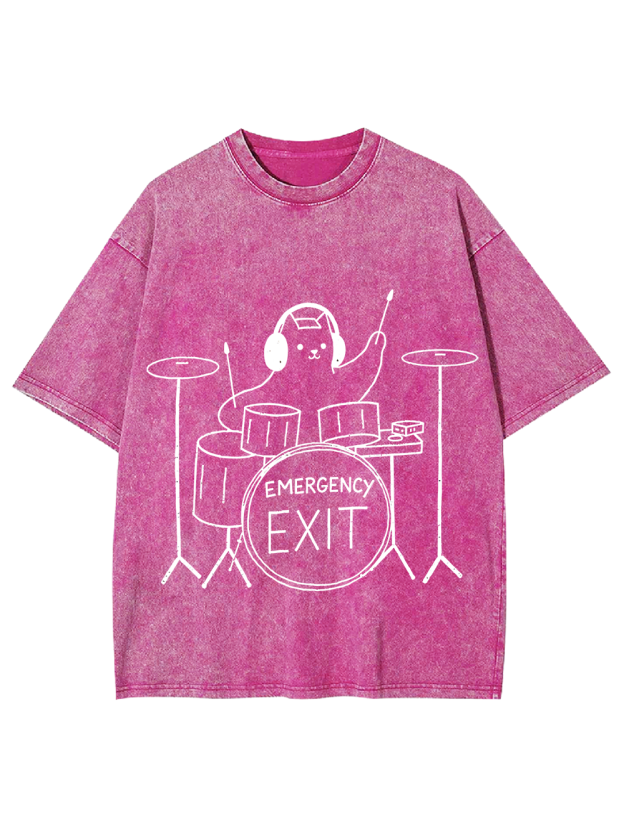 Emergency Groove – Cute Band Washed Tshirt