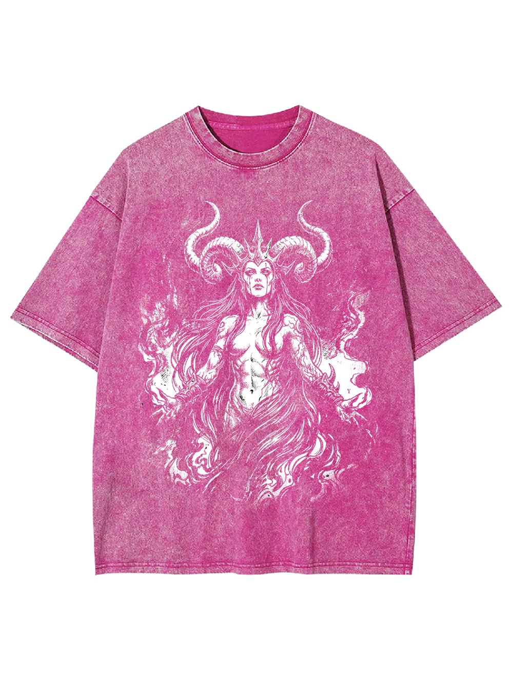 Flamebound Witch – Occult Washed Tshirt