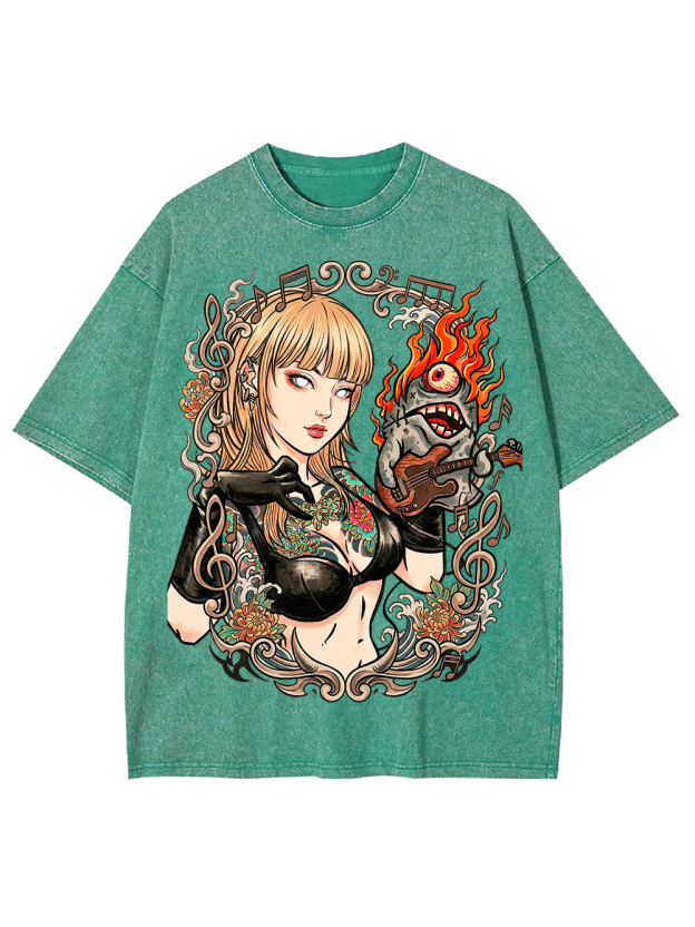 Burning Sound – Punk Goddess Oversized Washed Tshirt
