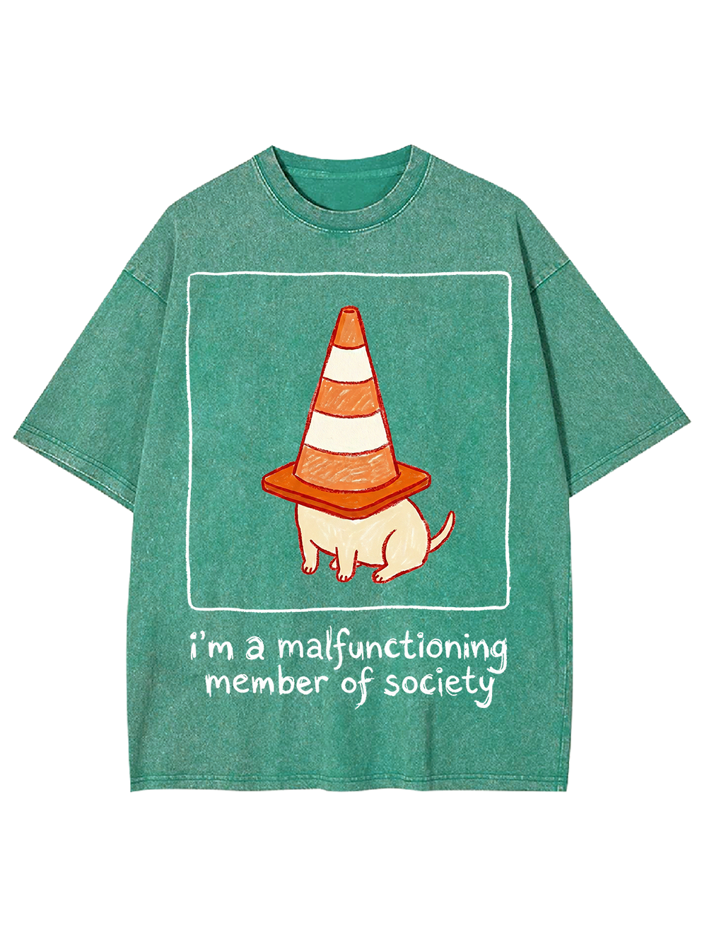 i’m a malfunctioning member of society Washed Tshirt