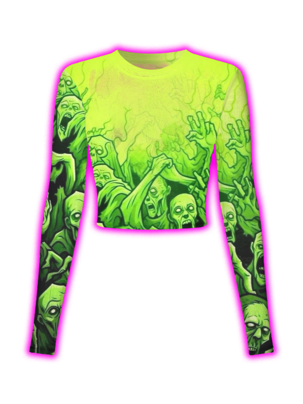 Toxic Souls Cyber Horror Aesthetic Mesh Top