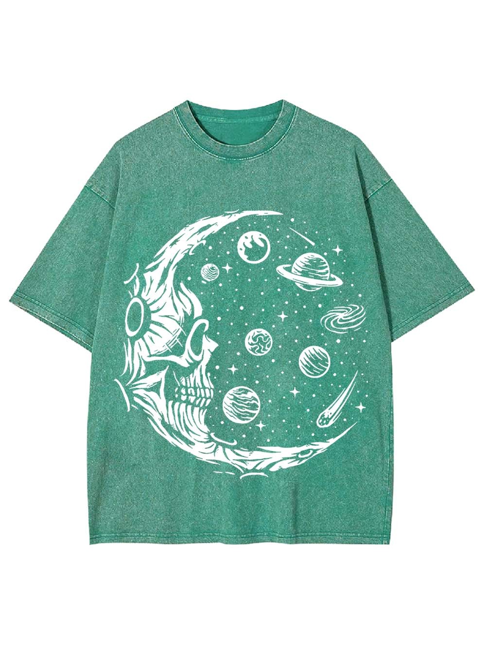 COSMIC SKULL MOON WASHED TSHIRT
