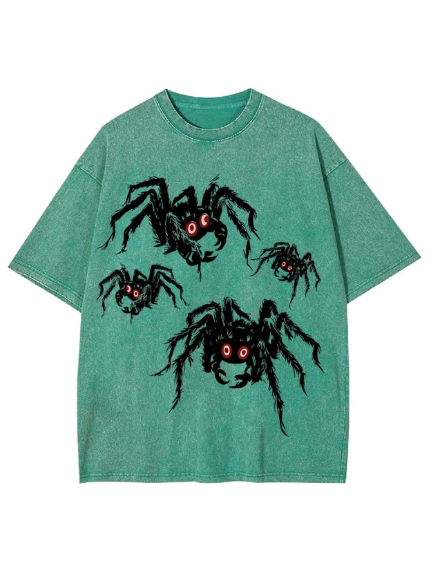 Creepy Crawling Spiders Washed Tshirt