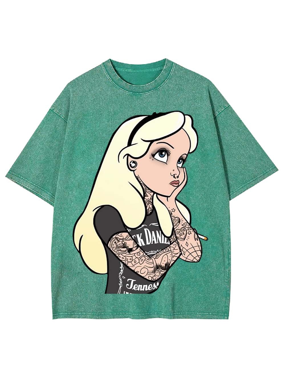 Tattooed Girl Washed Tshirt