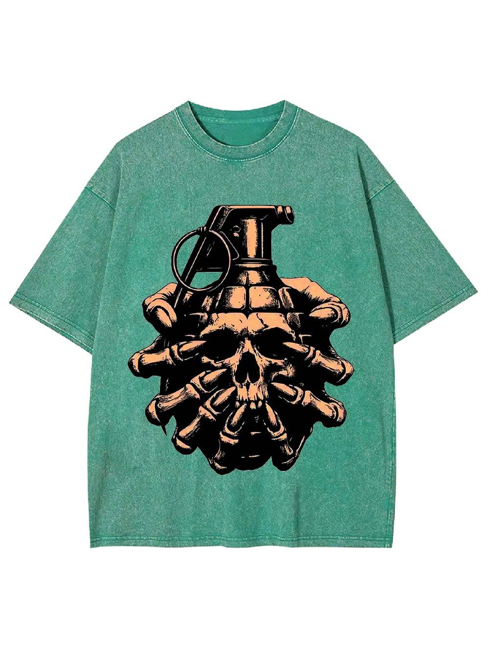 Skull Grenade Washed Tshirt