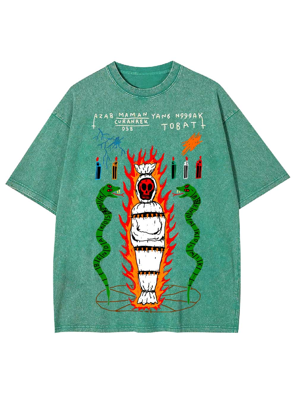 REPENTANCE IN FLAMES WASHED TSHIRT