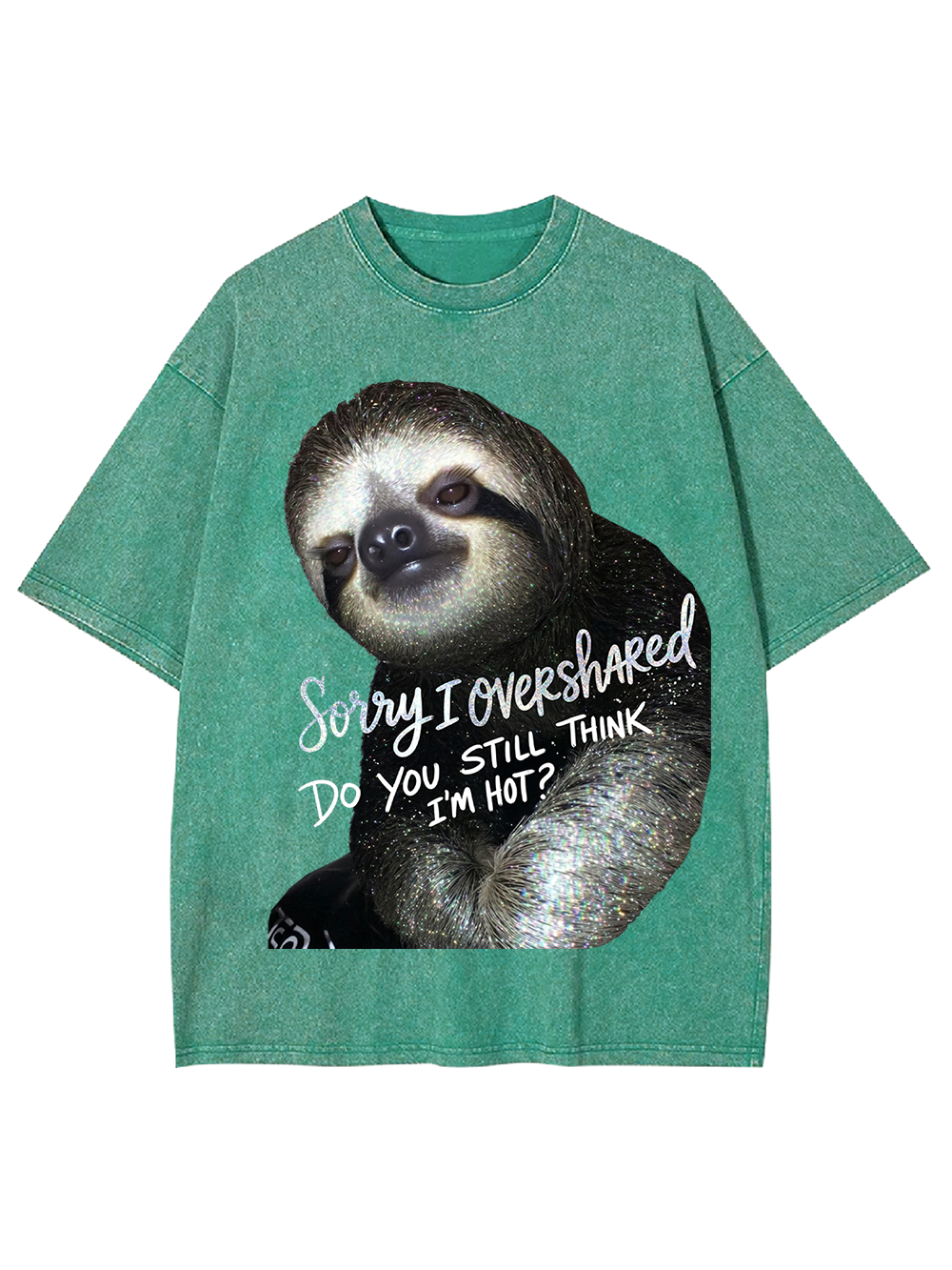 Cute Lazy Sloth Washed Tshirt