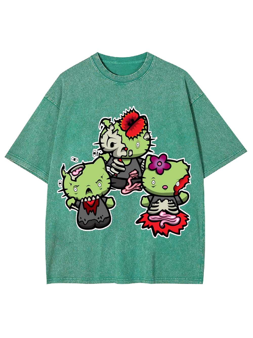 Zombie Kitties Washed Tshirt