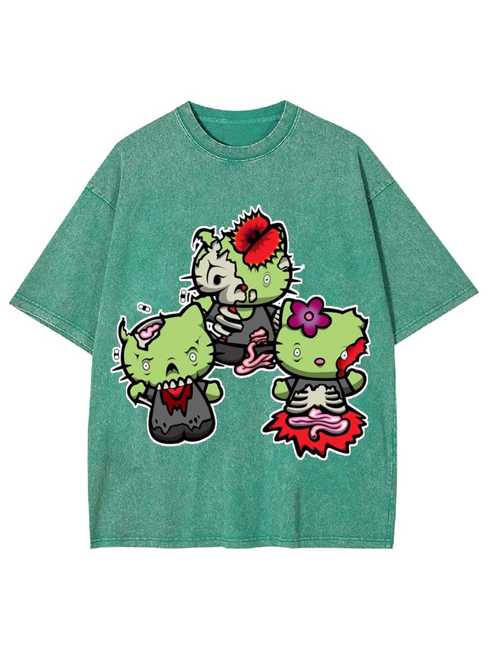 Zombie Kitties Washed Tshirt