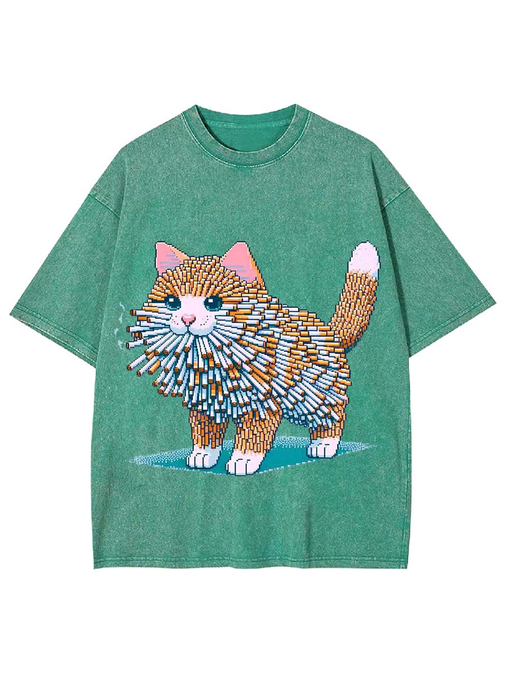 Cigarette Cat Washed Tshirt