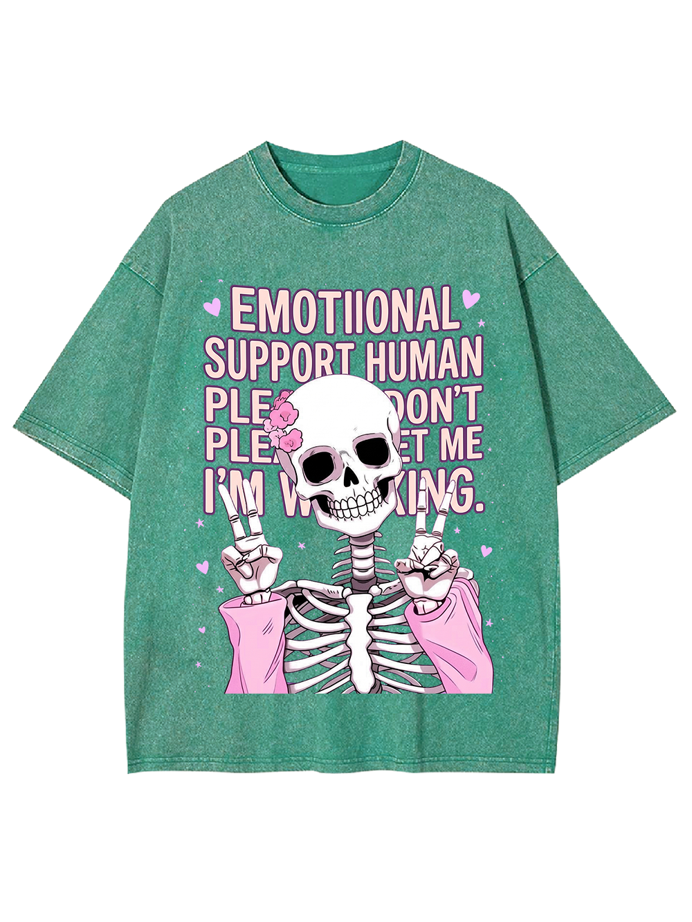 Emotional Support Human Washed Tshirt