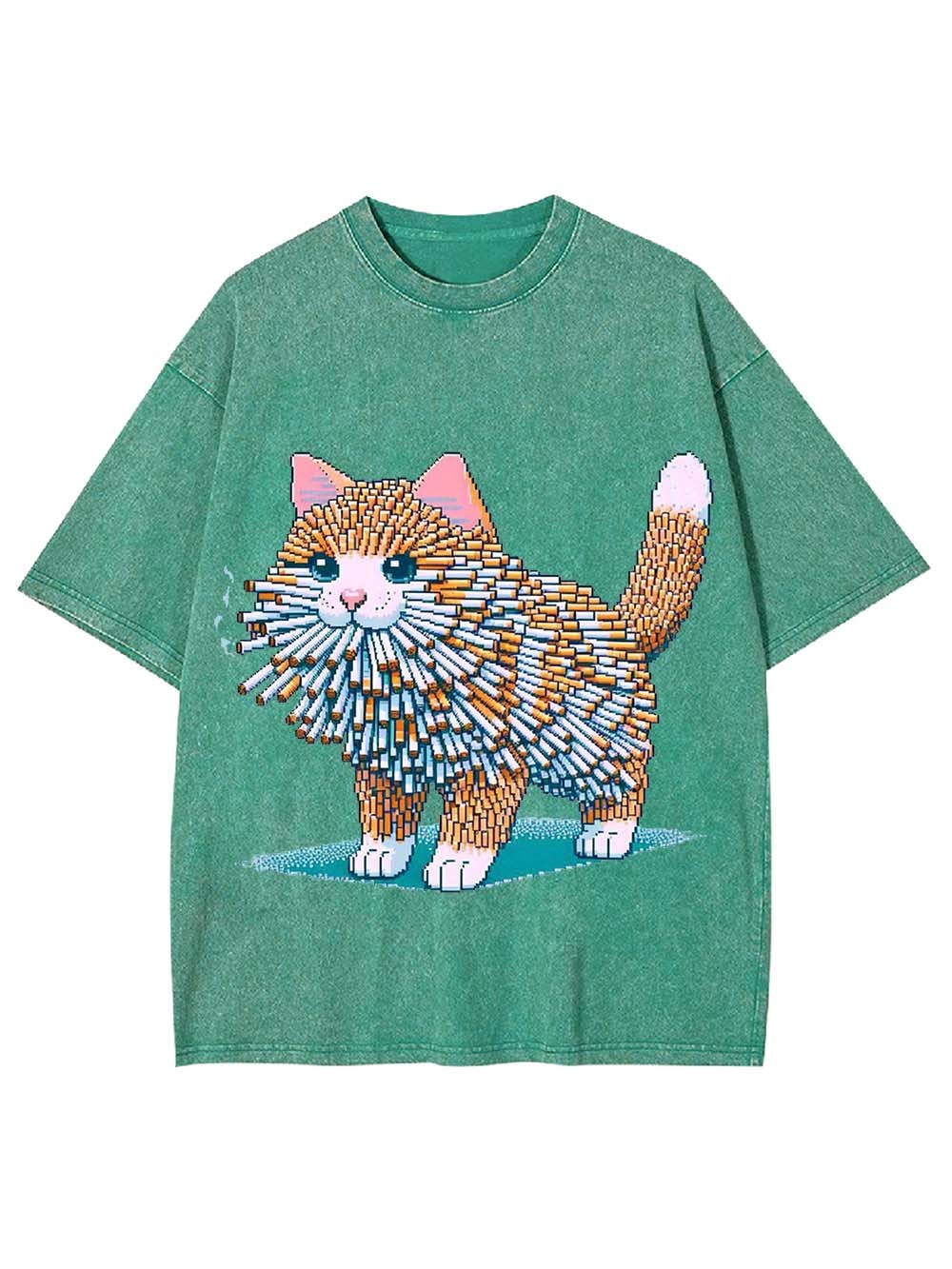 Cigarette Cat Washed Tshirt