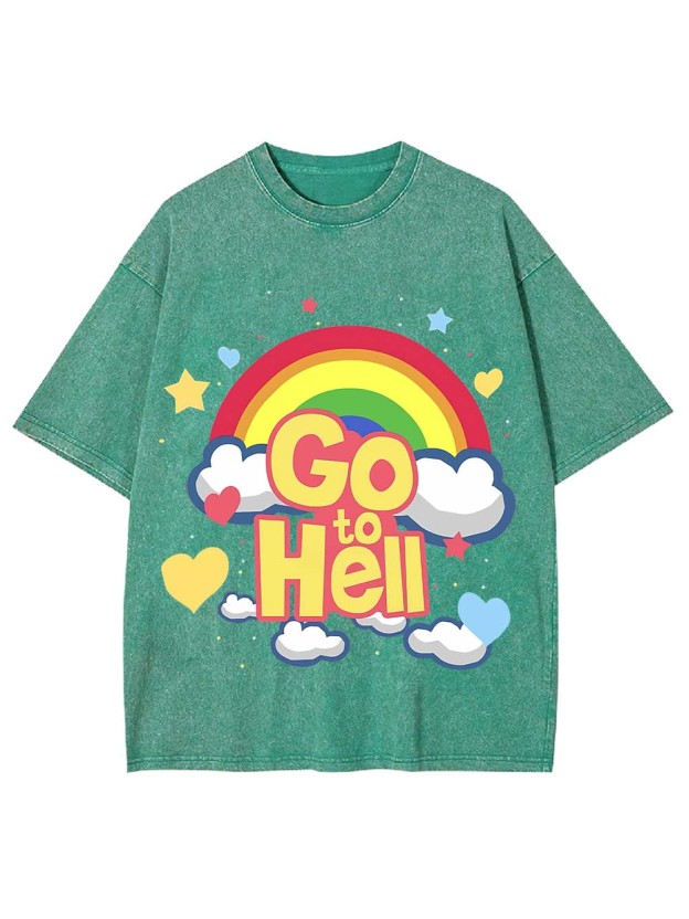 GO TO HELL WASHED TSHIRT