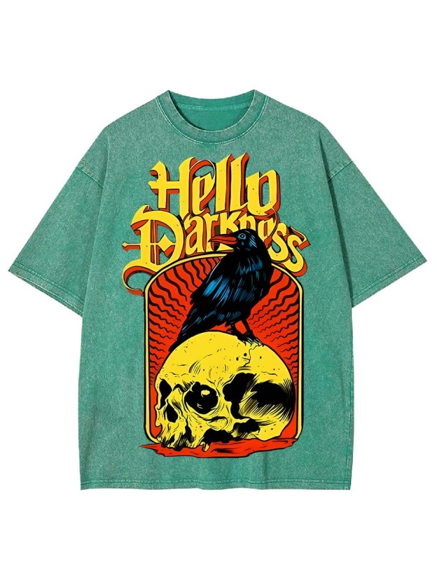 HELLO DARKNESS WASHED TSHIRT